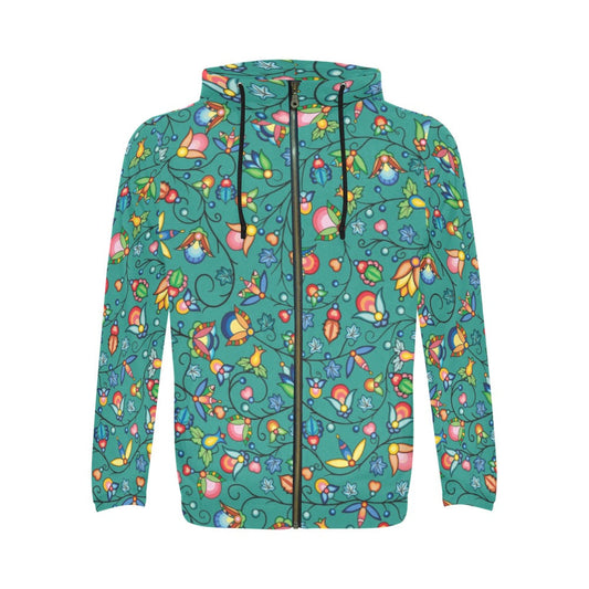 Prairie Plains Spirit Afternoon Sky Men's Zipper Hoodie