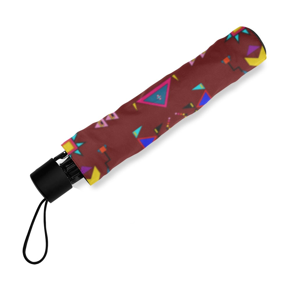 Enemy Territory Dark Maroon Foldable Umbrella