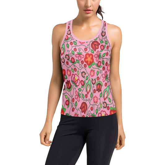 Rose Reverie Pink Racerback Tank Top