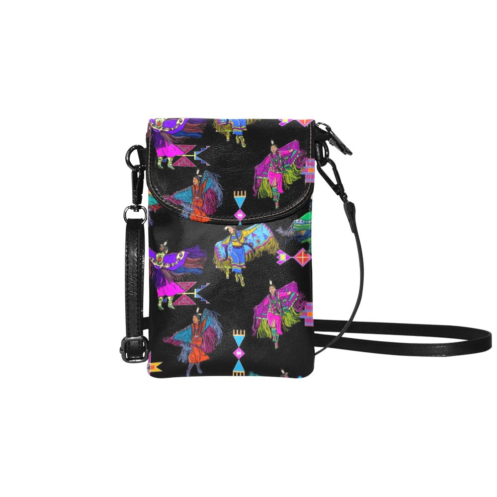 Women's Fancy Dancers Black Small Cell Phone Purse