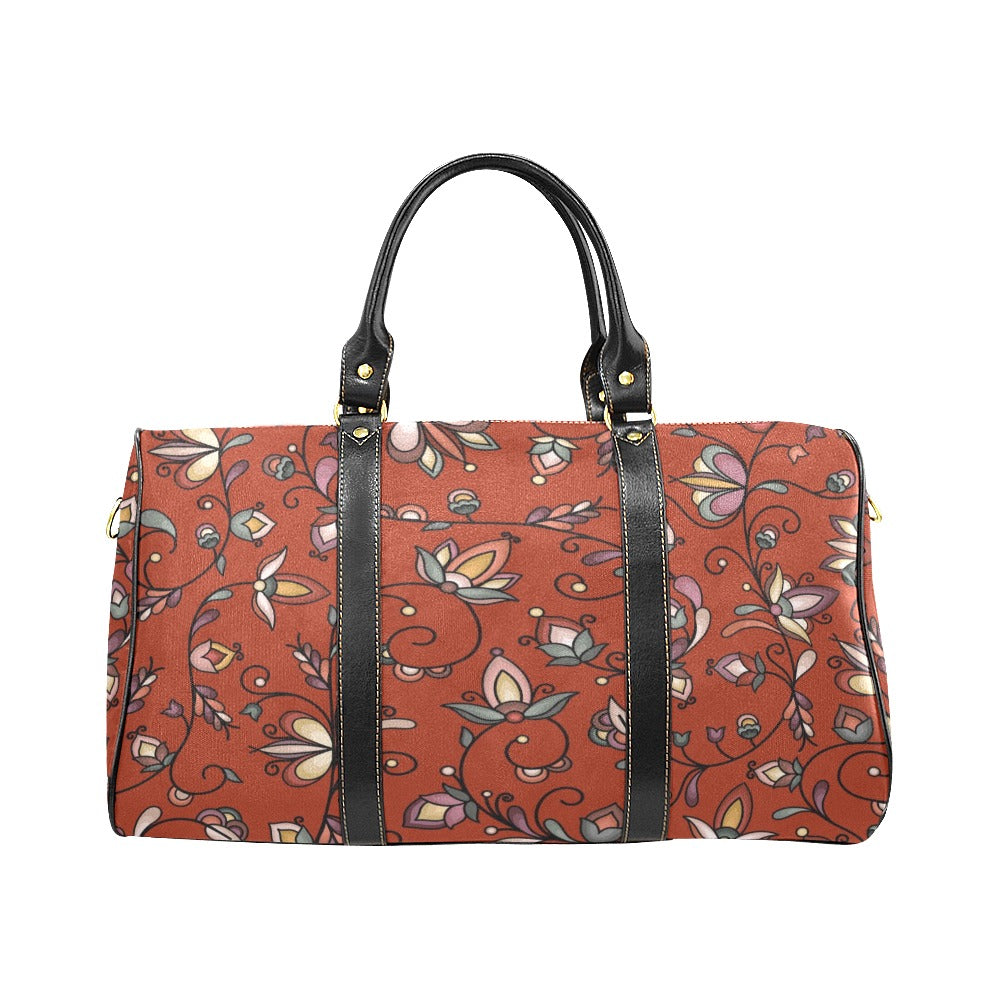 Burnt Sky Petals Red Large Travel Bag