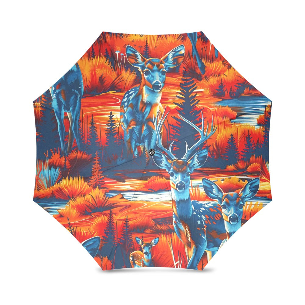 Deer Family Foldable Umbrella
