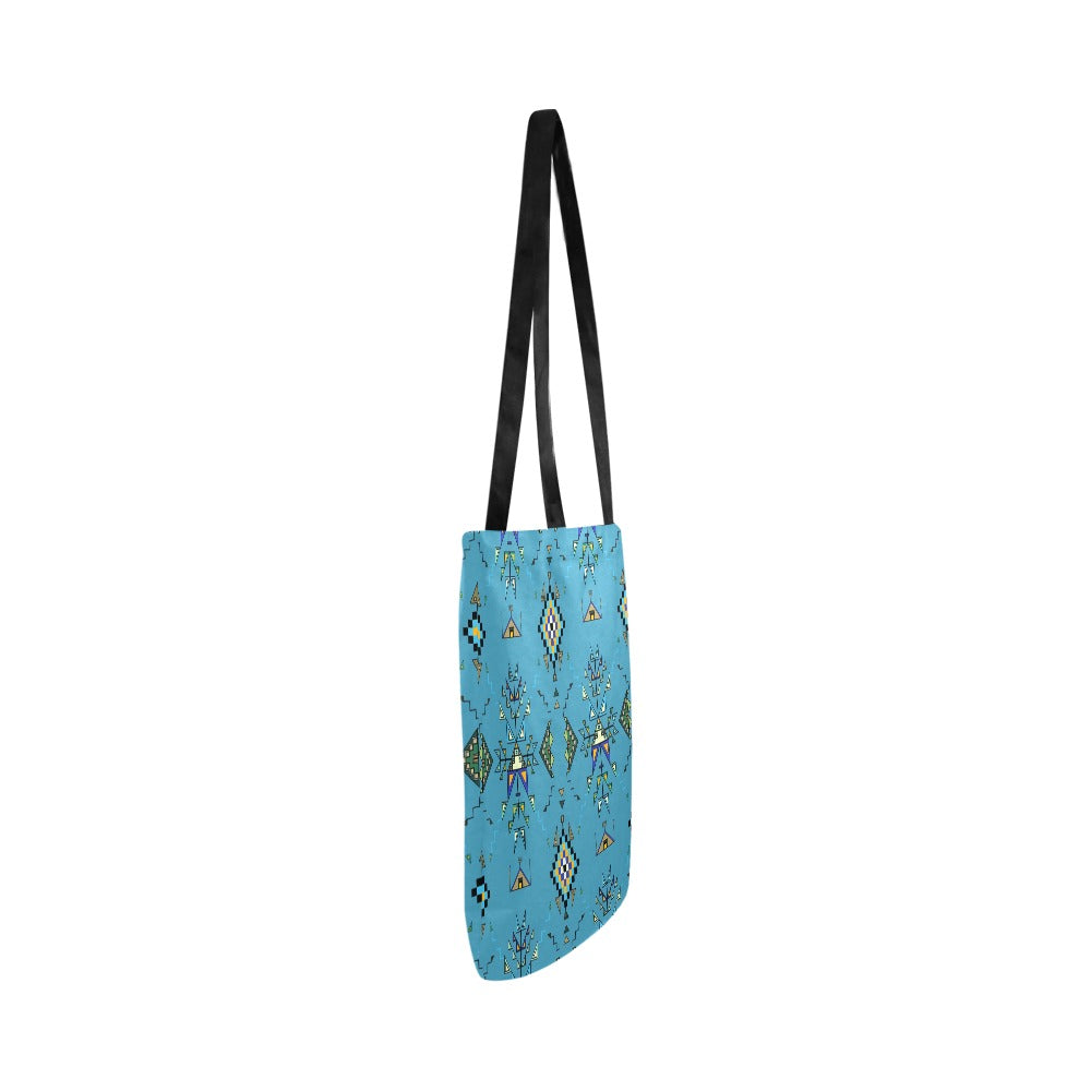 Bear Shield Blue Reusable Shopping Bag