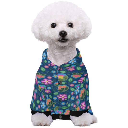 Turquoise Sunbeam Blue Pet Hoodie