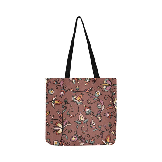 Burnt Sky Petals Brown Reusable Shopping Bag