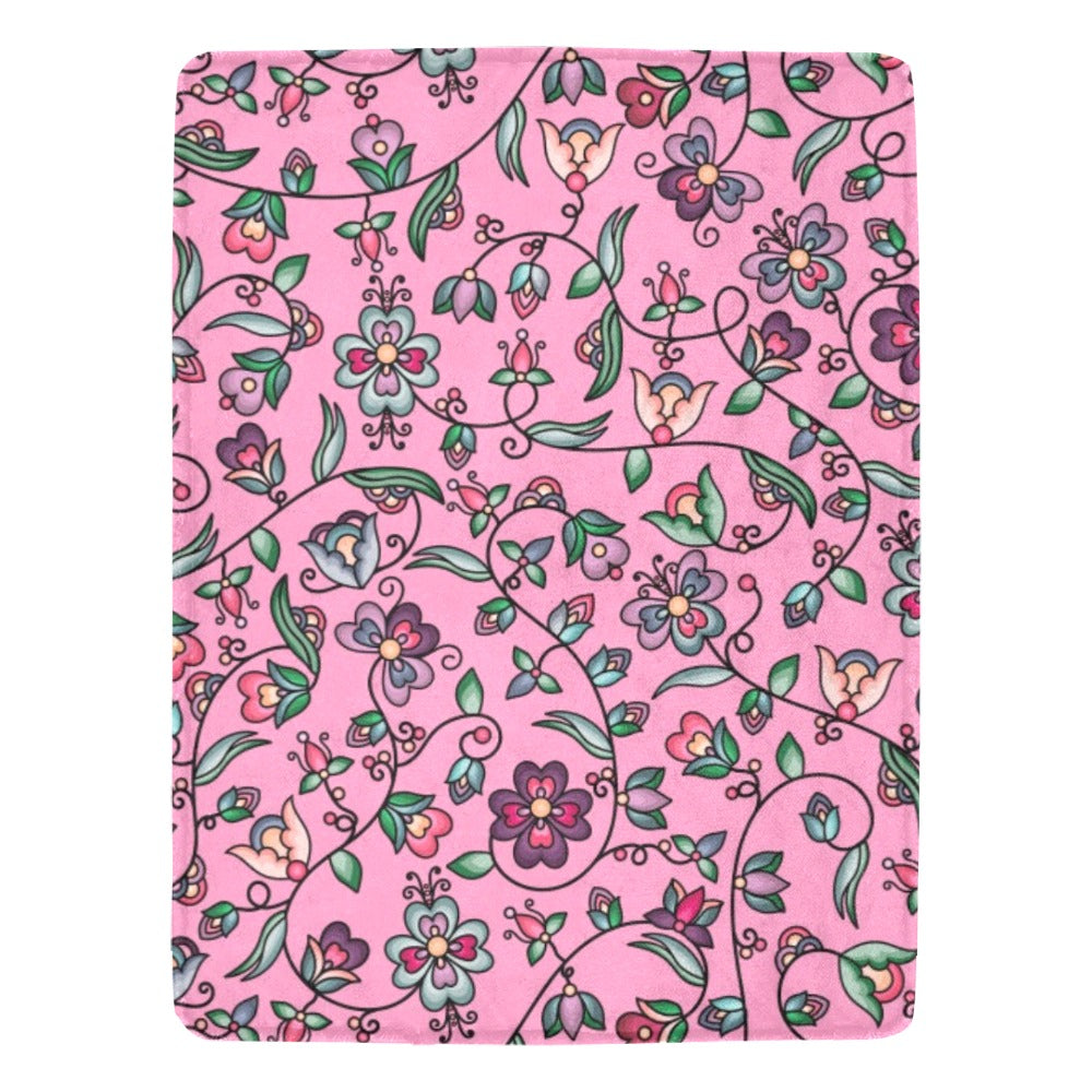 Amber Evening Garland Pink X-Large Micro Fleece Blanket