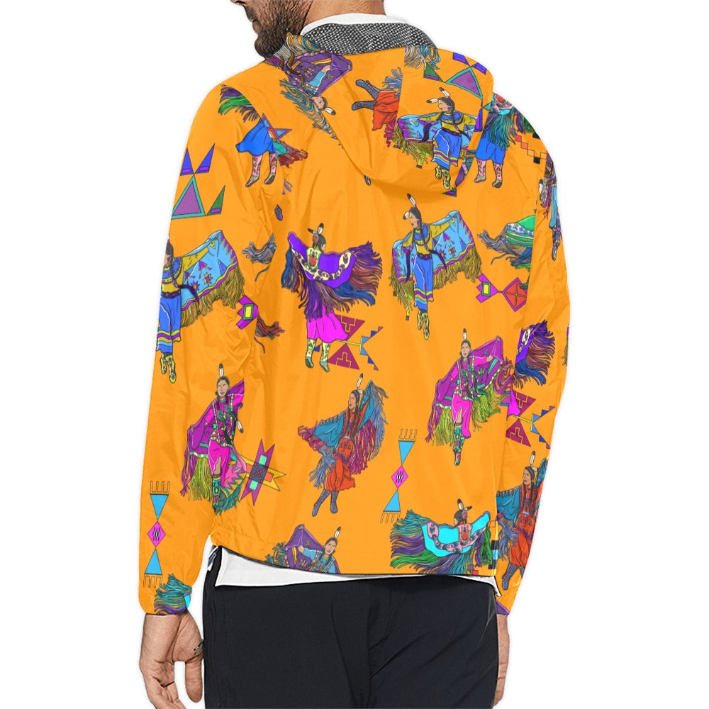 Women's Fancy Dancers Orange Men's Windbreaker
