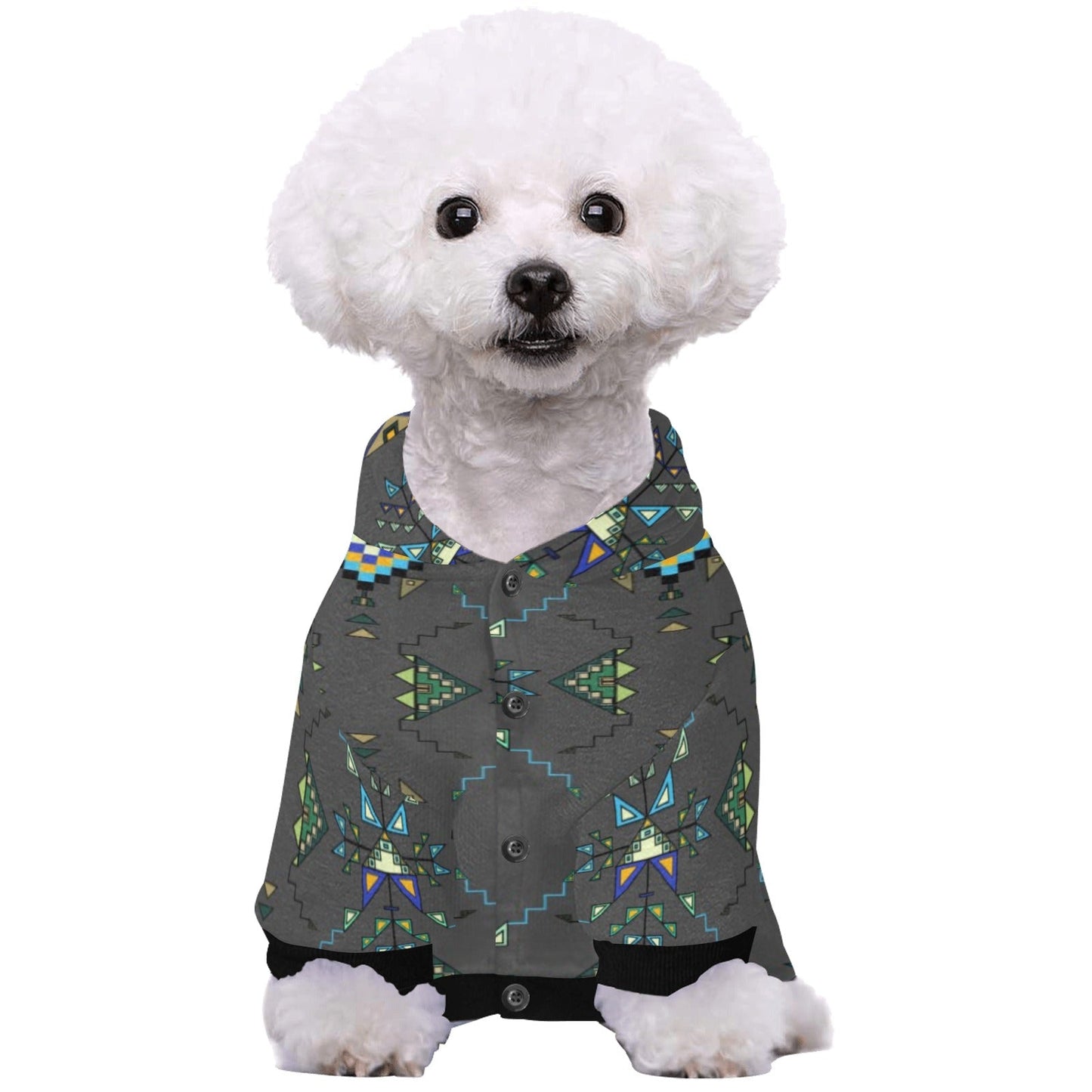 Bear Shield Gray Pet Dog Hoodie