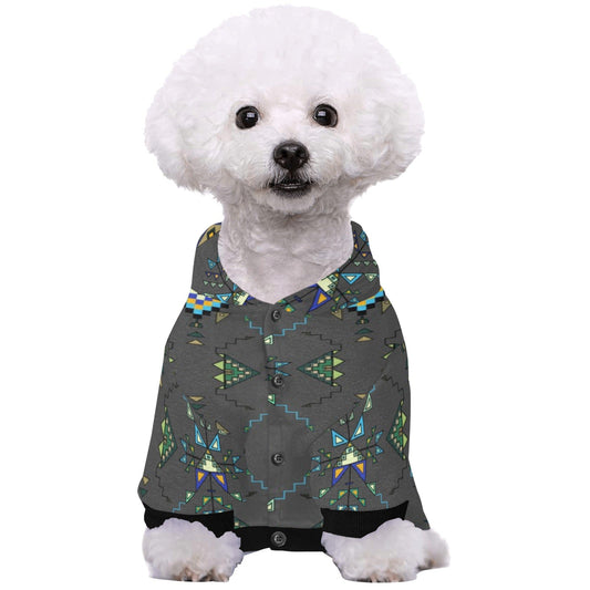 Bear Shield Gray Pet Dog Hoodie