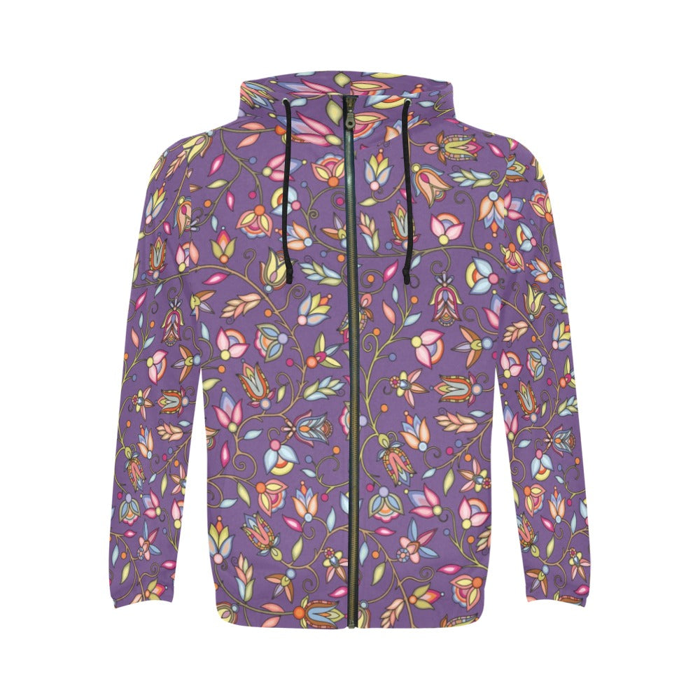 Buffalo Bloom Nightcloud Men's Zipper Hoodie