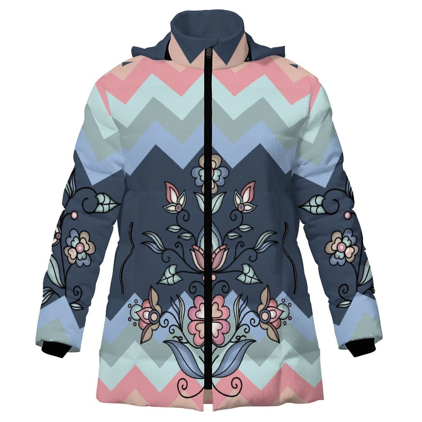 Frostfall Radiance Women's Hooded Puffer Coat