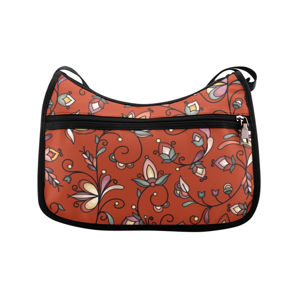 Burnt Sky Petals Red Crossbody Bag