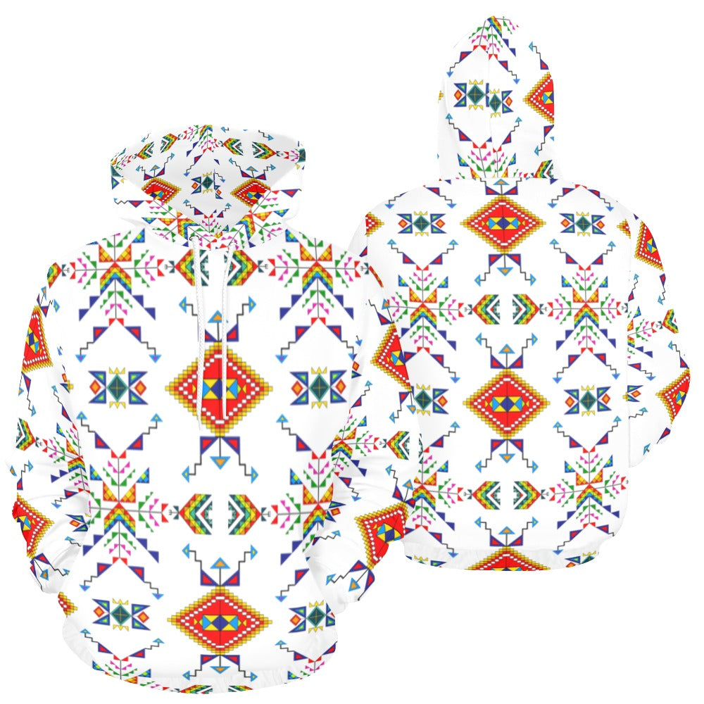 Buffalo Jump White Hoodie for Men