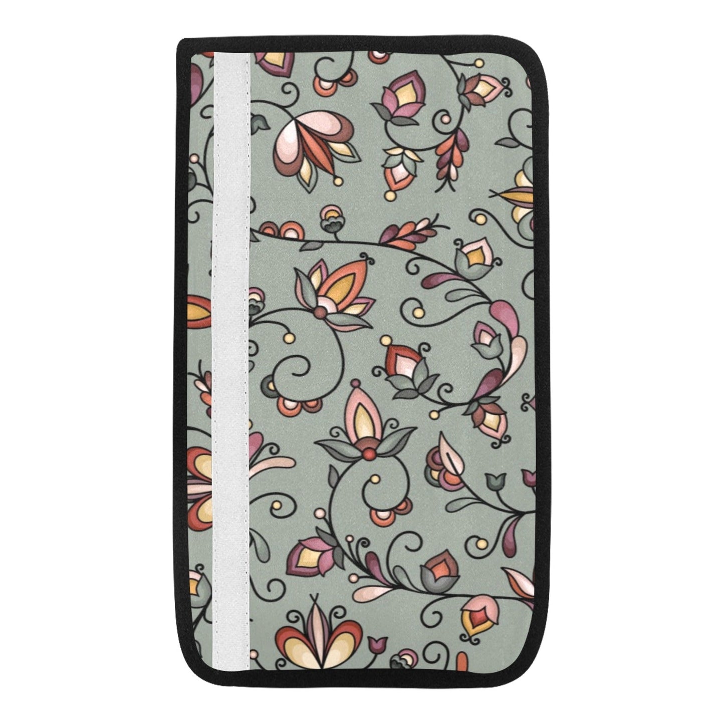 Burnt Sky Petals Green Seat Belt Cover