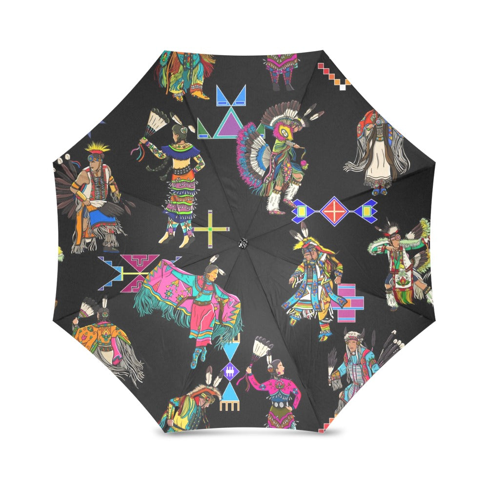Grand Entry Dancers Black Foldable Umbrella