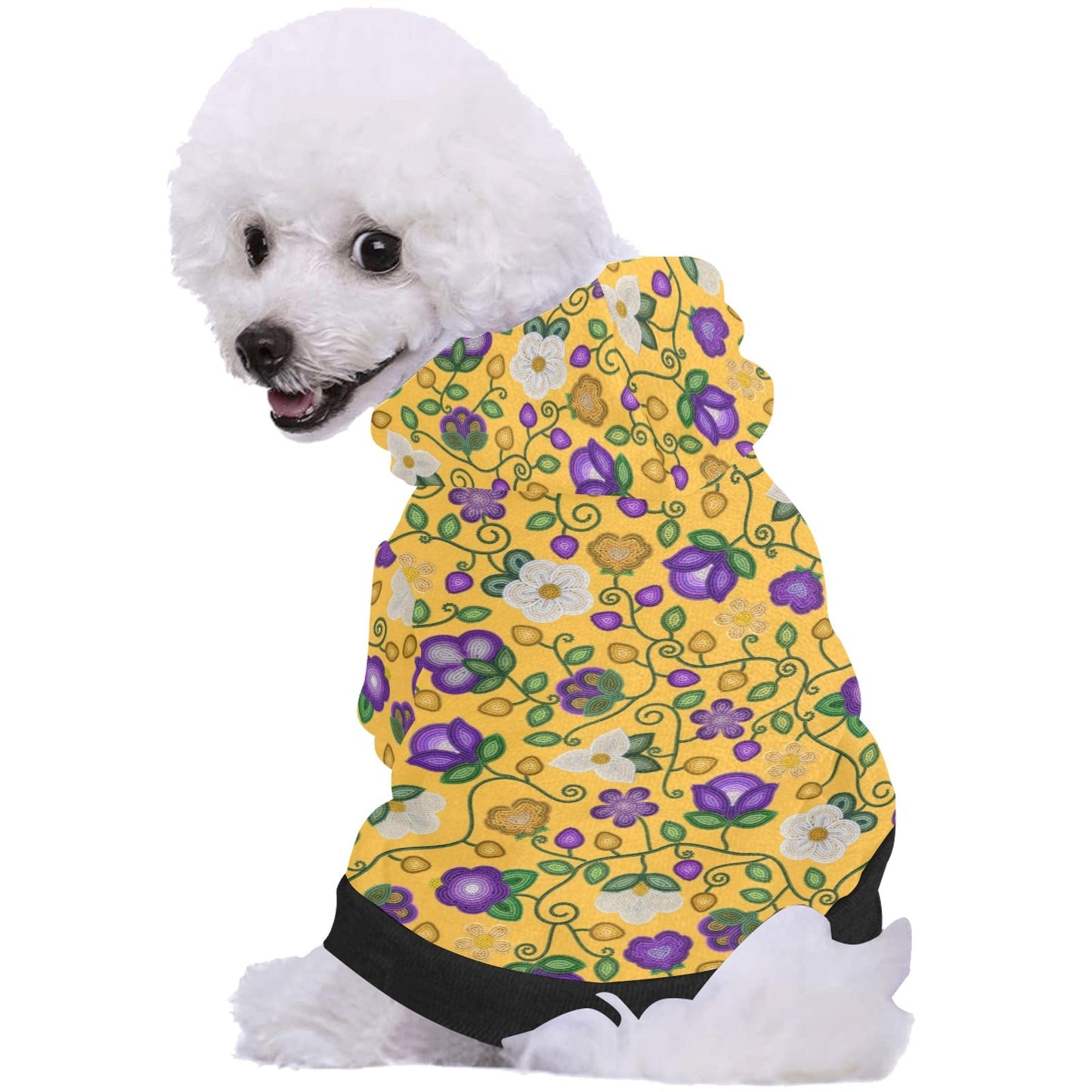Midnight Moss Bloom Yellow Pet Hoodie