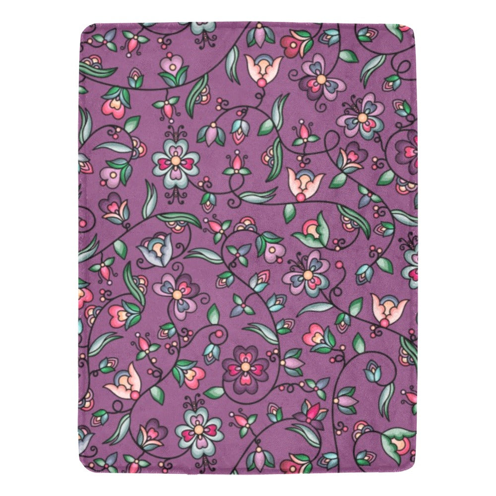 Amber Evening Garland Purple X-Large Micro Fleece Blanket