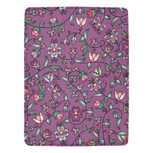 Amber Evening Garland Purple X-Large Micro Fleece Blanket