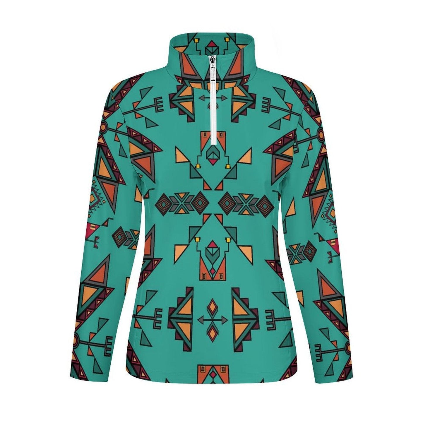 Arrow Dawn Turquoise Long Sleeve Yoga Shirt