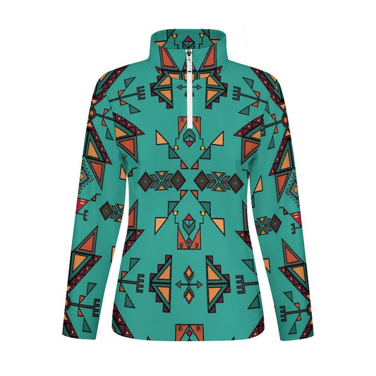 Arrow Dawn Turquoise Long Sleeve Yoga Shirt