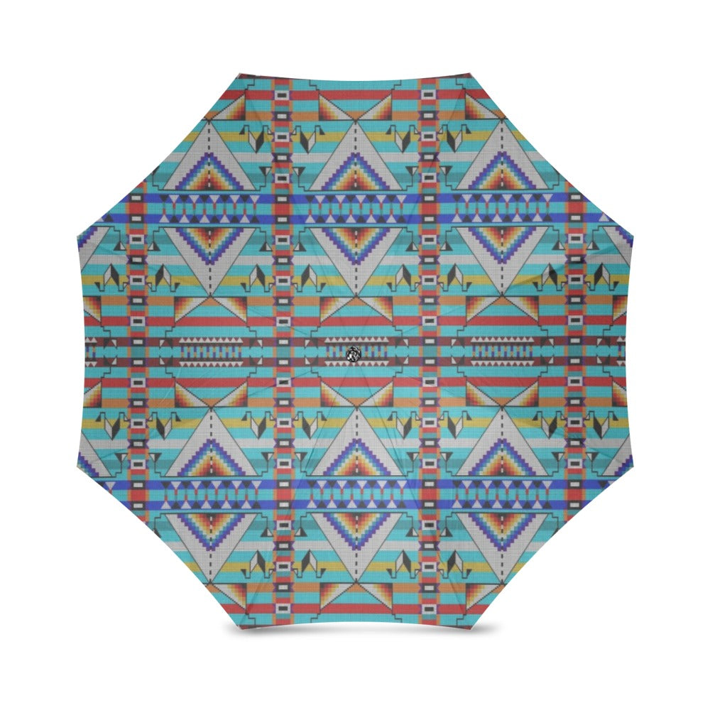 Medicine Blessing Turquoise Foldable Umbrella