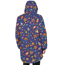 Load image into Gallery viewer, Thorny Path Blue Unisex Sherpa Lined Hooded Coat
