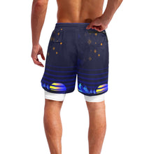 Load image into Gallery viewer, Wolf Star Men&#39;s Sports Shorts with Compression Liner
