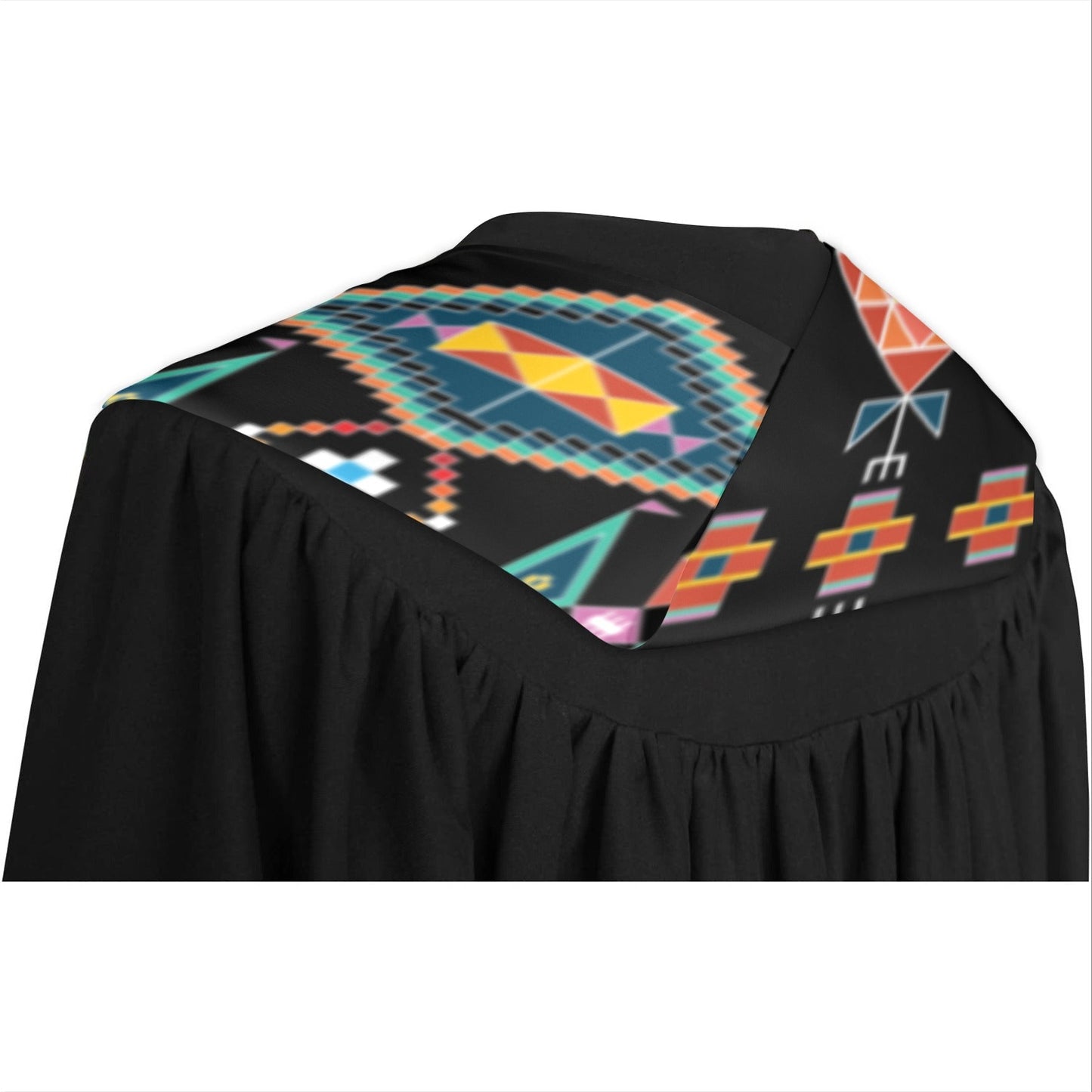 Travois Tipi Black Graduation Stole