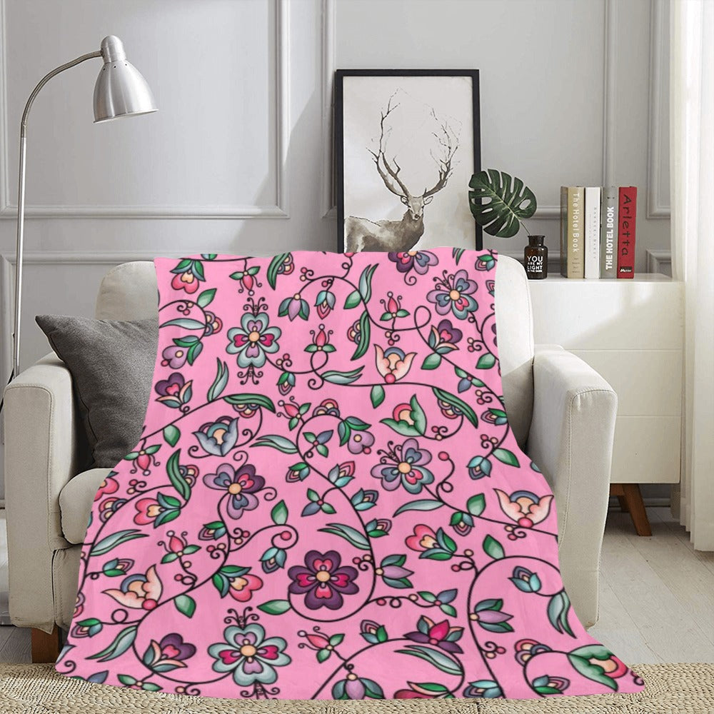 Amber Evening Garland Pink X-Large Micro Fleece Blanket