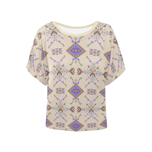 Buffalo Jump Hide Women's Batwing-Sleeved Blouse T shirt