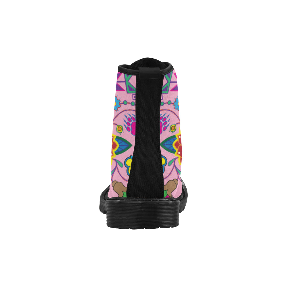Geometric Floral Winter-Sunset Boots