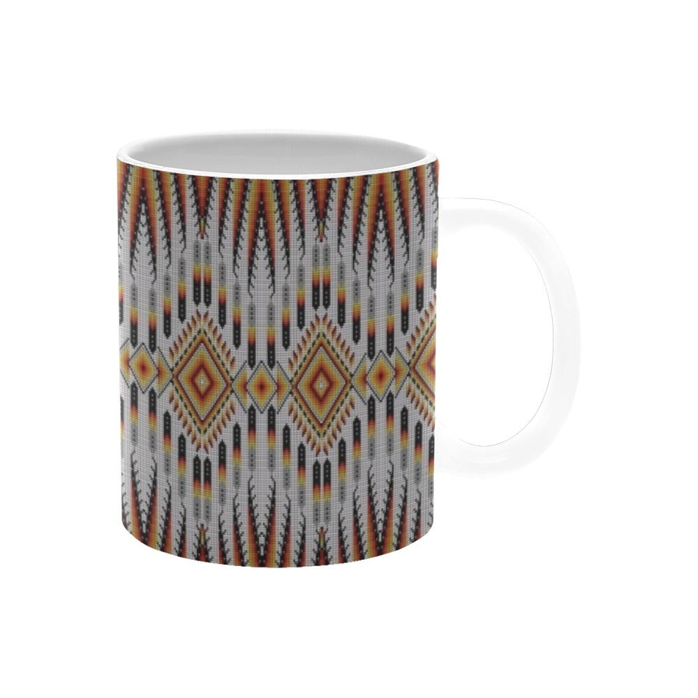 Fire Feather White Mug