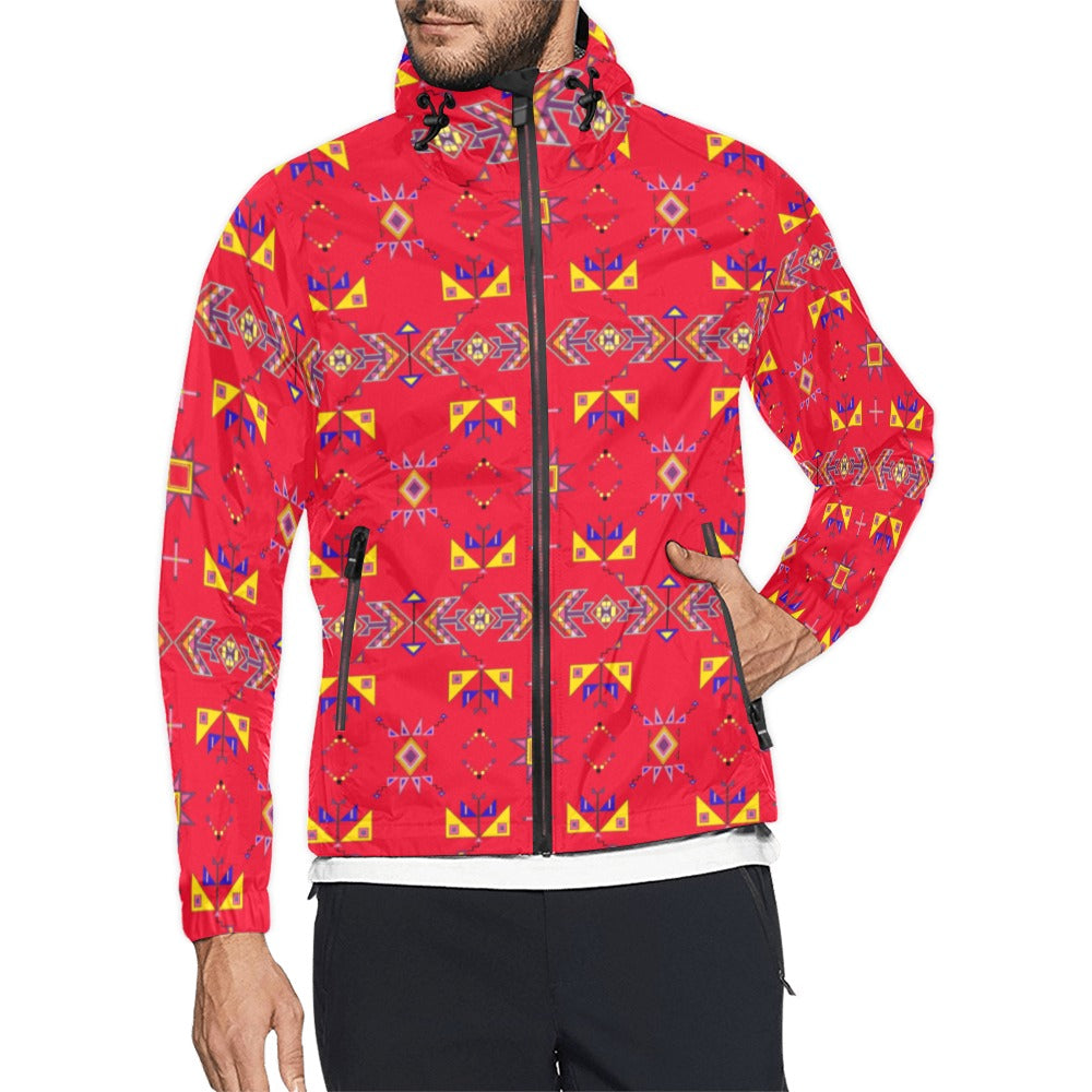 Scattered Generations Red Men's Windbreaker