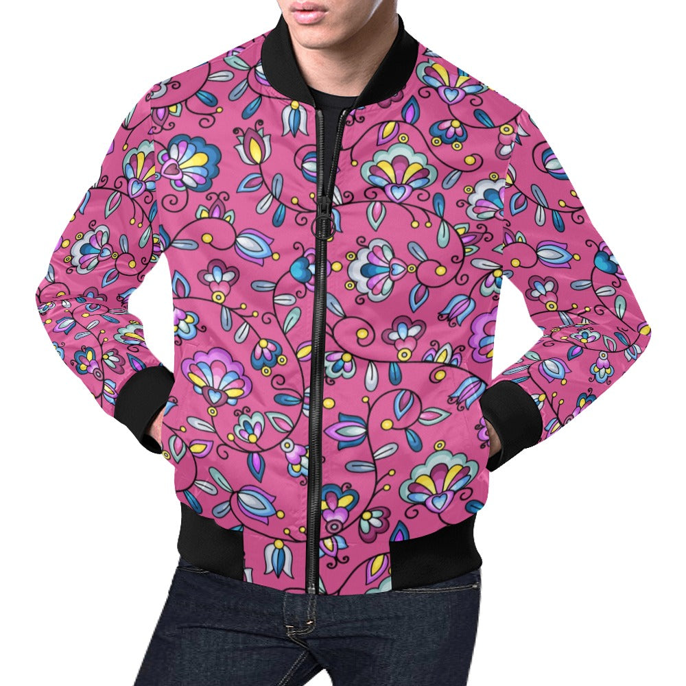 Autumn Bundle Blessing Pink Bomber Jacket for Men