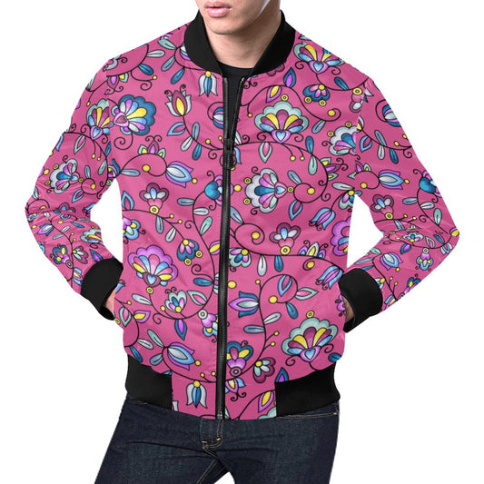 Autumn Bundle Blessing Pink Bomber Jacket for Men