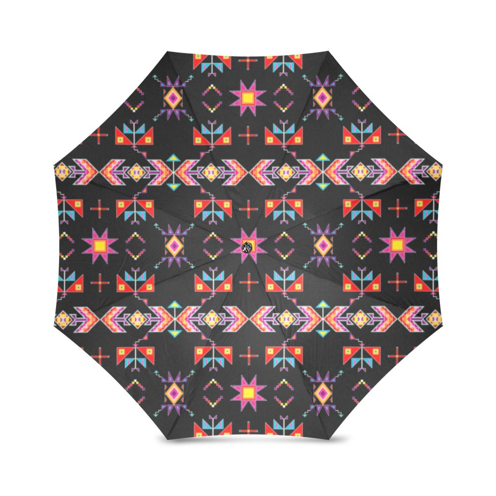 Scattered Generations Black Foldable Umbrella
