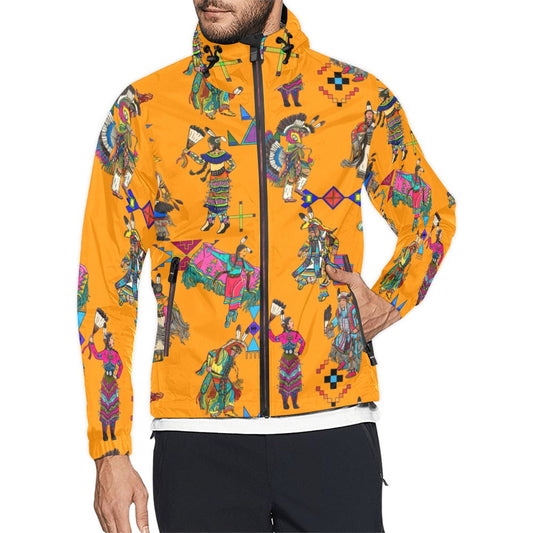 Grand Entry Dancers Orange Men's Windbreaker
