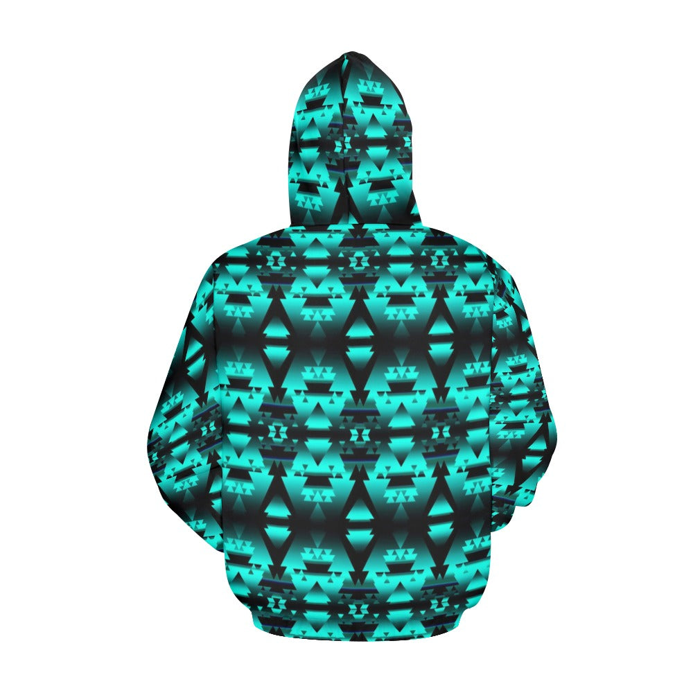 Dark Teal Winter Camp Hoodie for Men