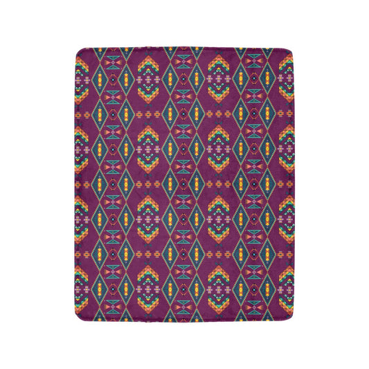 Travois Tipi Berry Ultra-Soft Micro Fleece Blanket 40"x50"