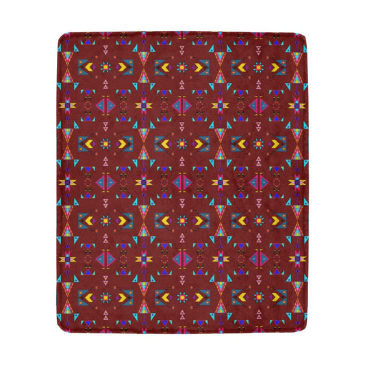 Enemy Territory Dark Maroon Ultra-Soft Micro Fleece Blanket 50"x60"