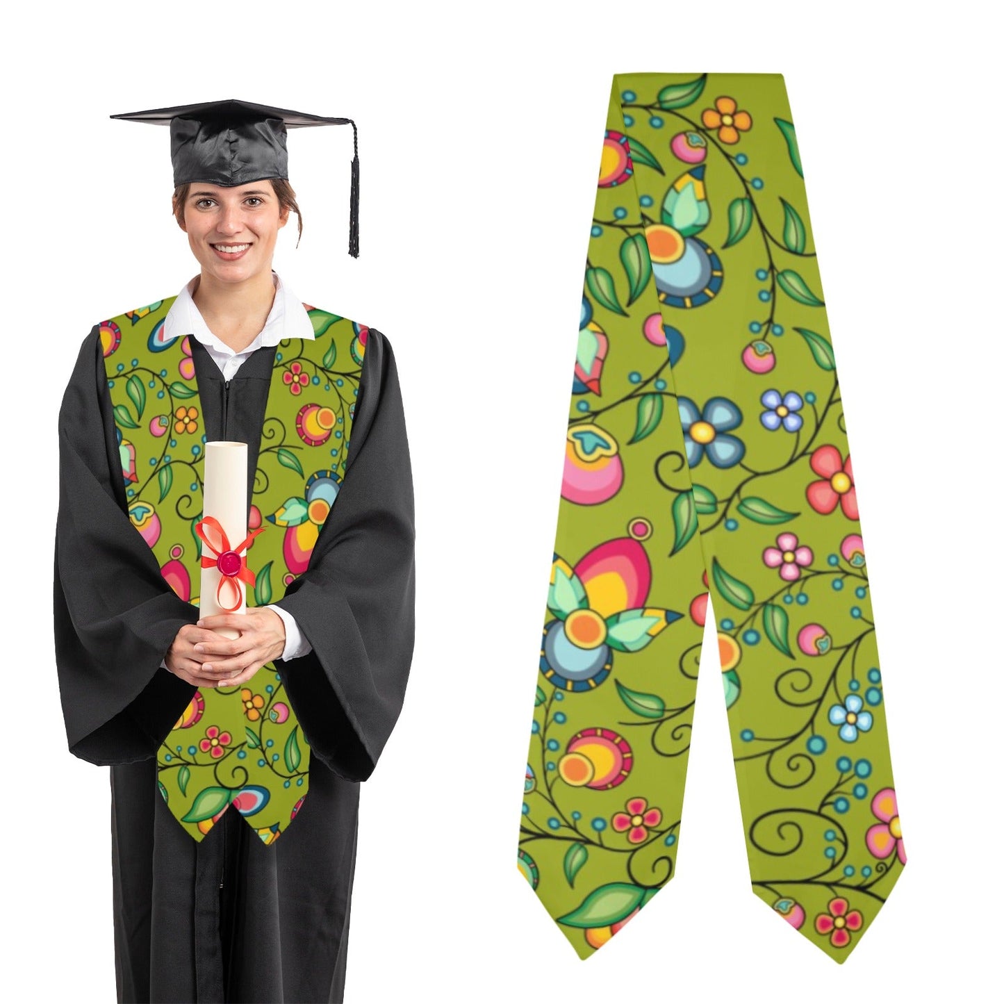 Floral Bounty Sweetgrass Graduation Stole