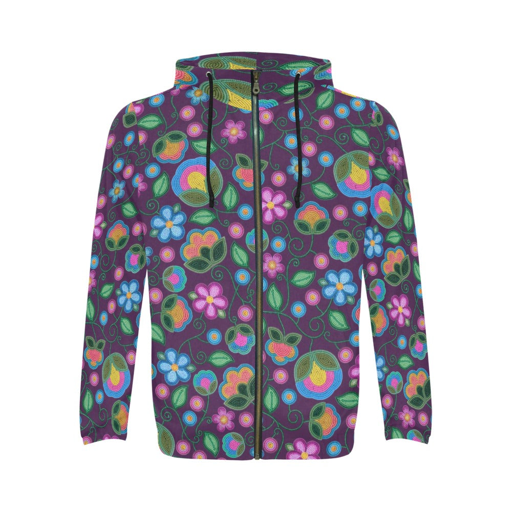 Turquoise Sunbeam Violet Zip Hoodie