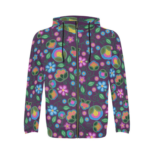 Turquoise Sunbeam Violet Zip Hoodie