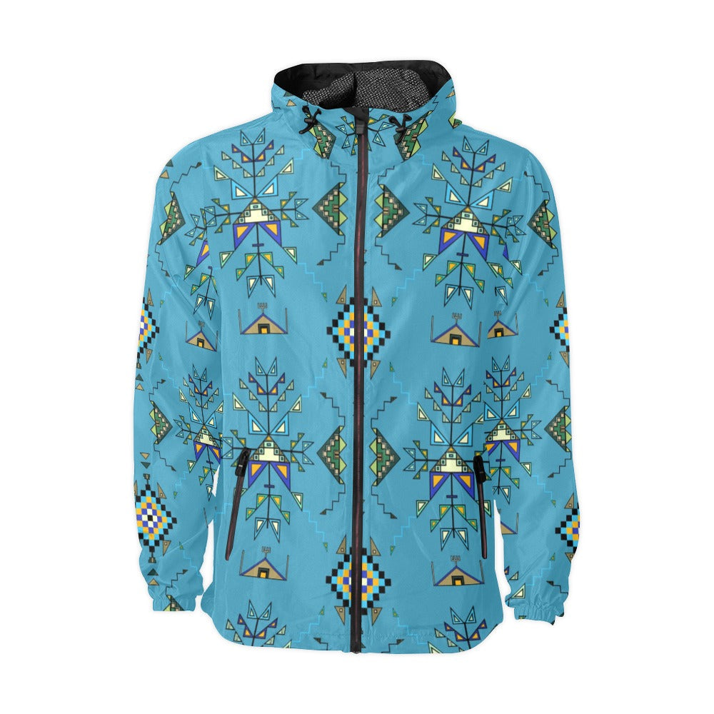 Bear Shield Blue Men's Windbreaker