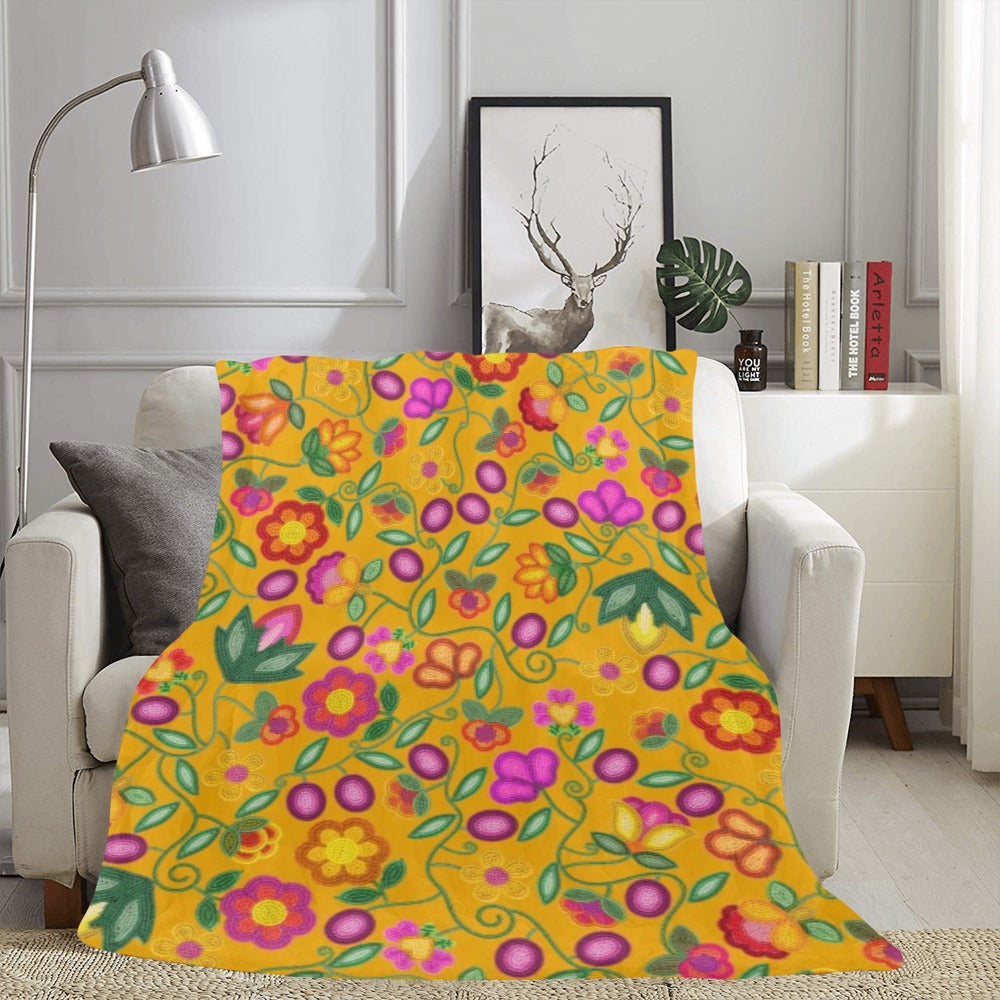 Boreal Bounty Yellow X-Large Micro Fleece Blanket