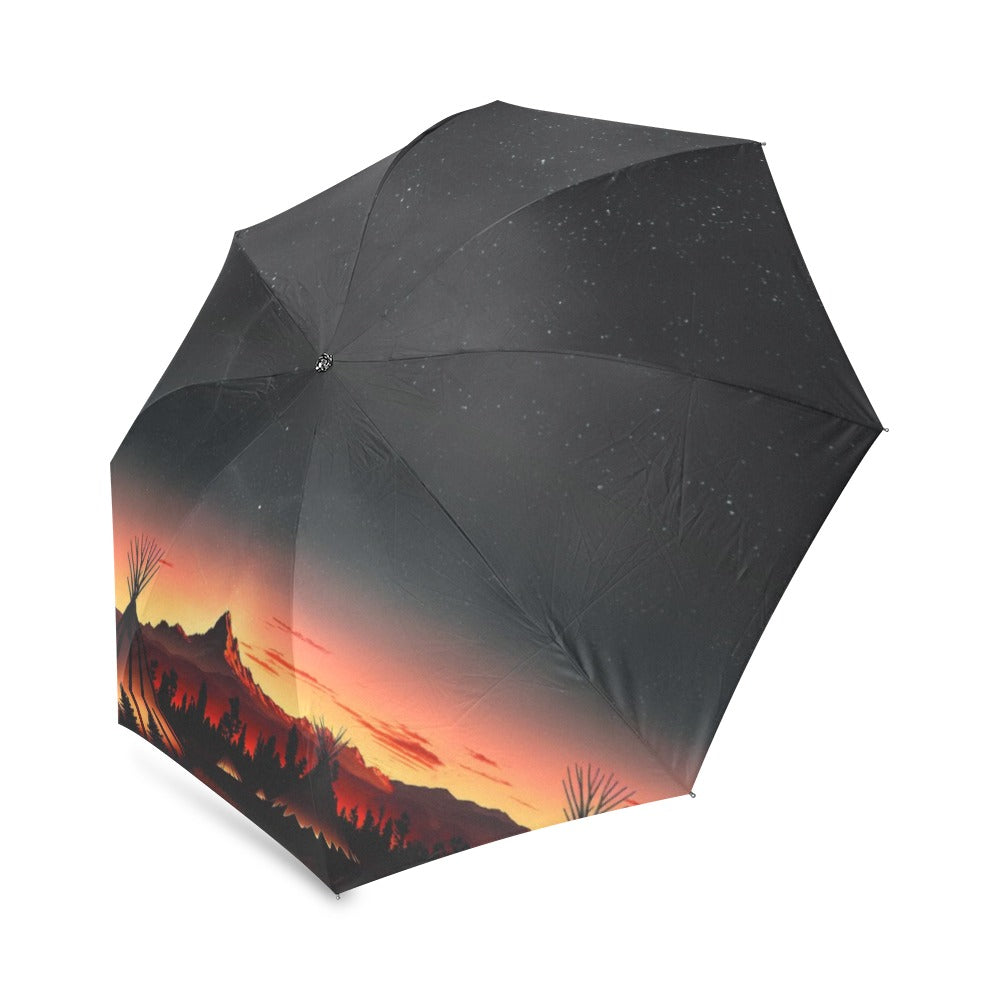 Sunset Tipis 1 Foldable Umbrella