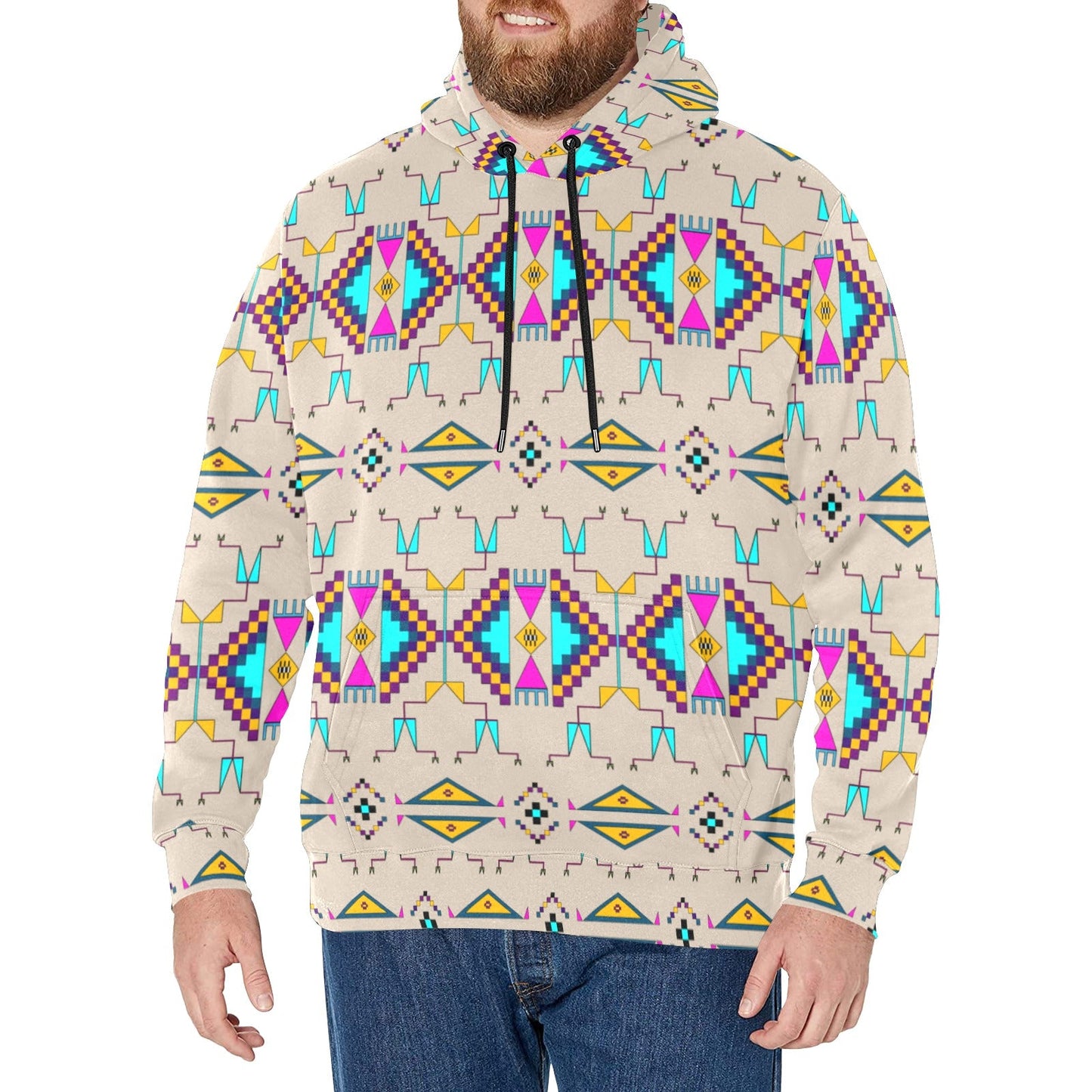 Rite of Passage Sand Men's Long Sleeve Fleece Hoodie