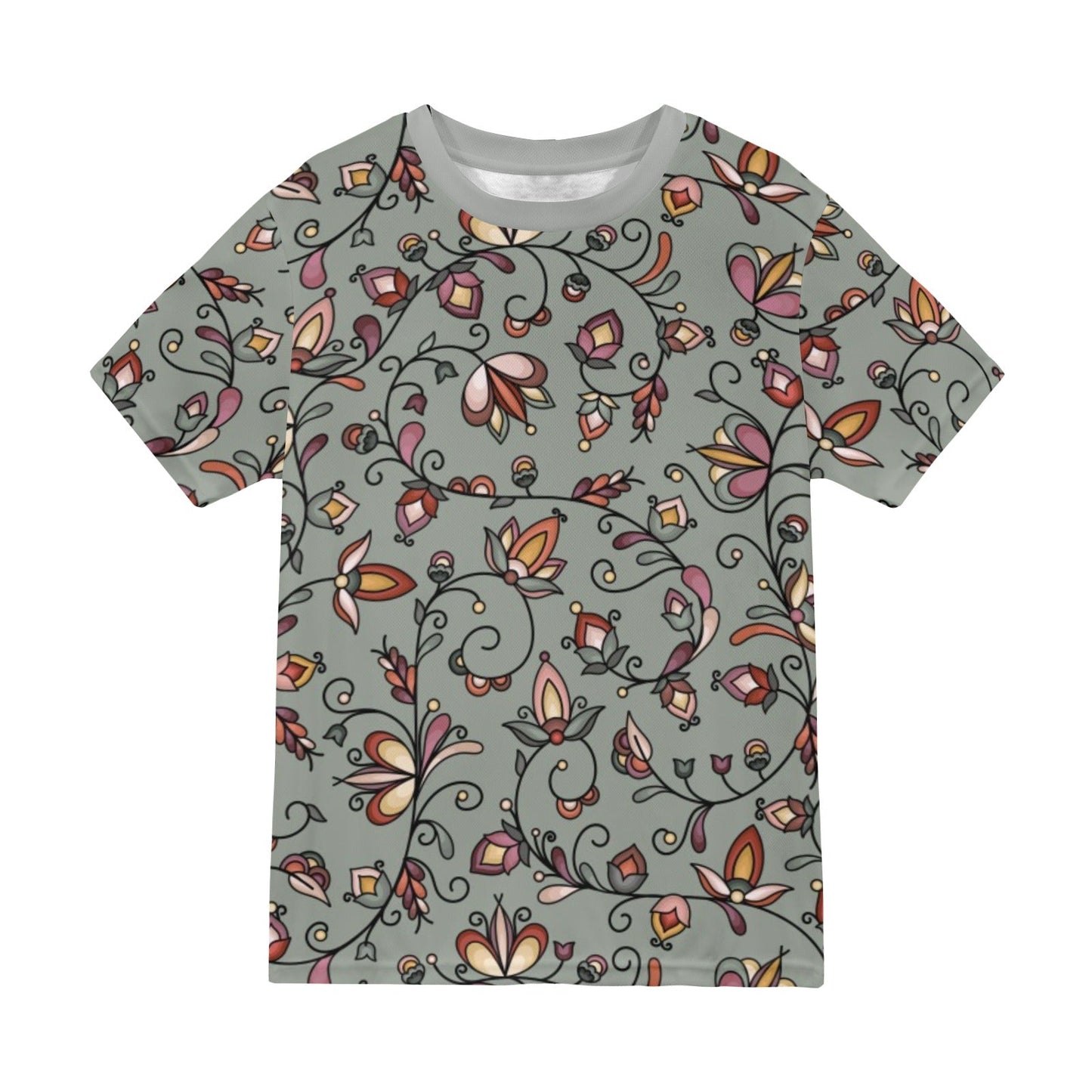 Burnt Sky Petals Green T-shirt for Men