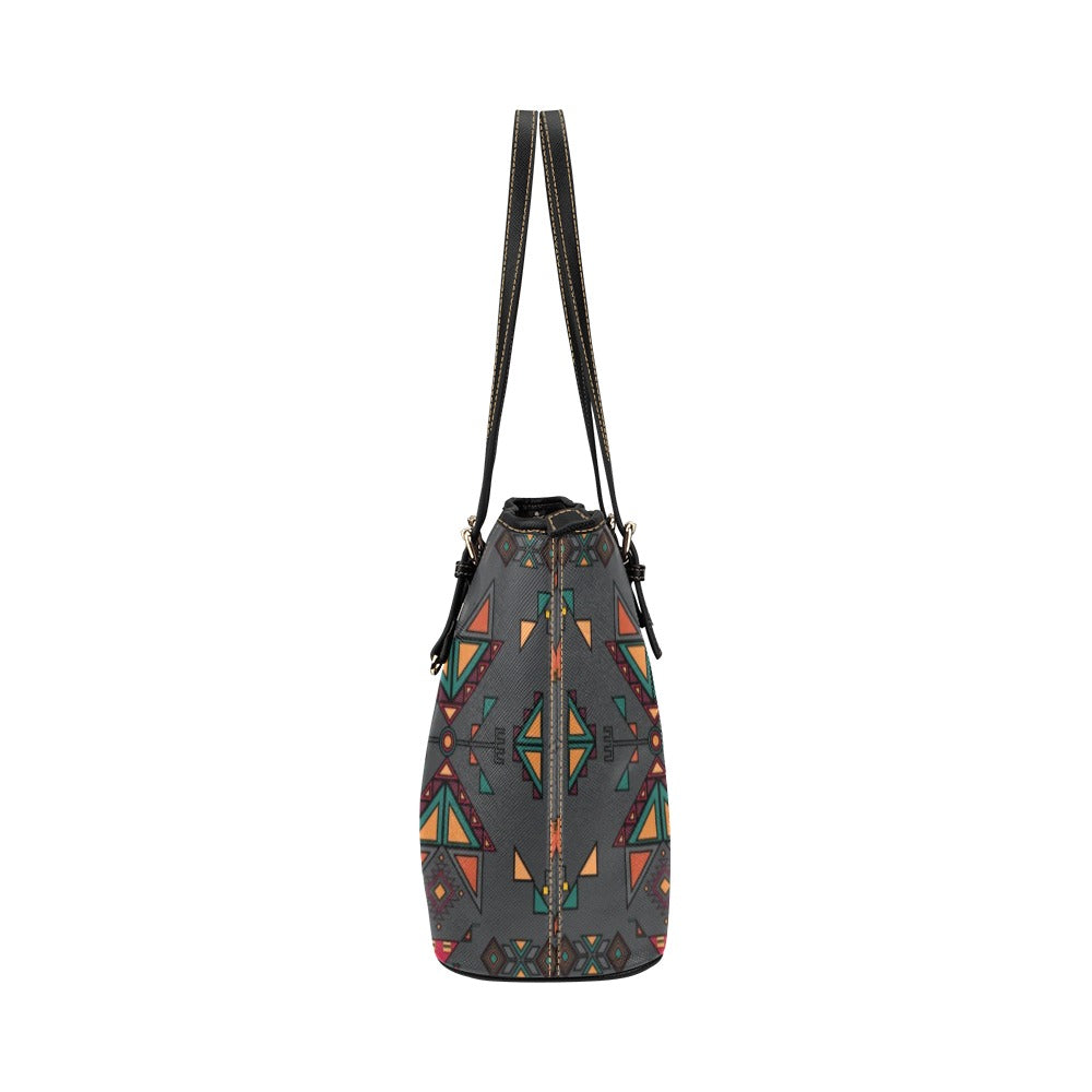 Arrow dawn Gray Leather Tote