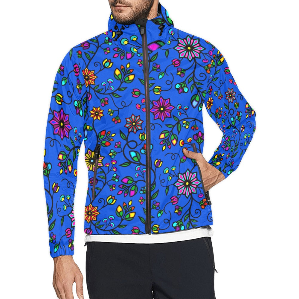 Prairie Paintbrush Blue Men's Windbreaker